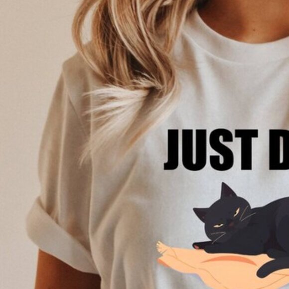 Just Do It Later T-Shirt, Sleepy Cat Shirt, Lazy Cat On Cushion Unisex Shirt - Picture 3 of 4